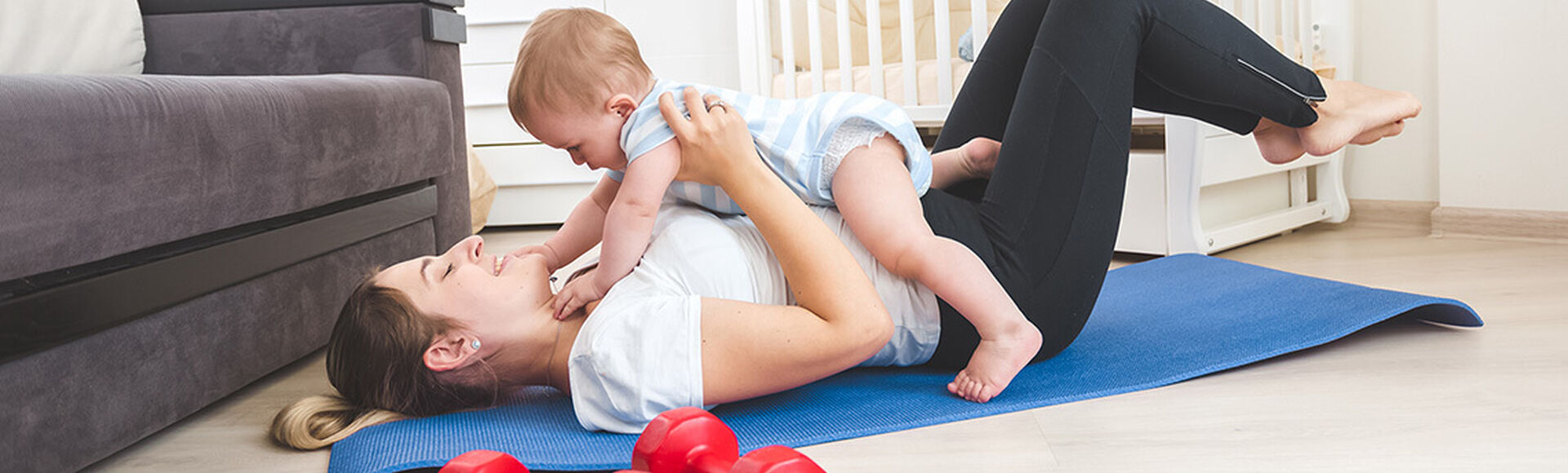 Exercícios com bebês em casa