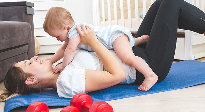 Exercícios com bebês em casa