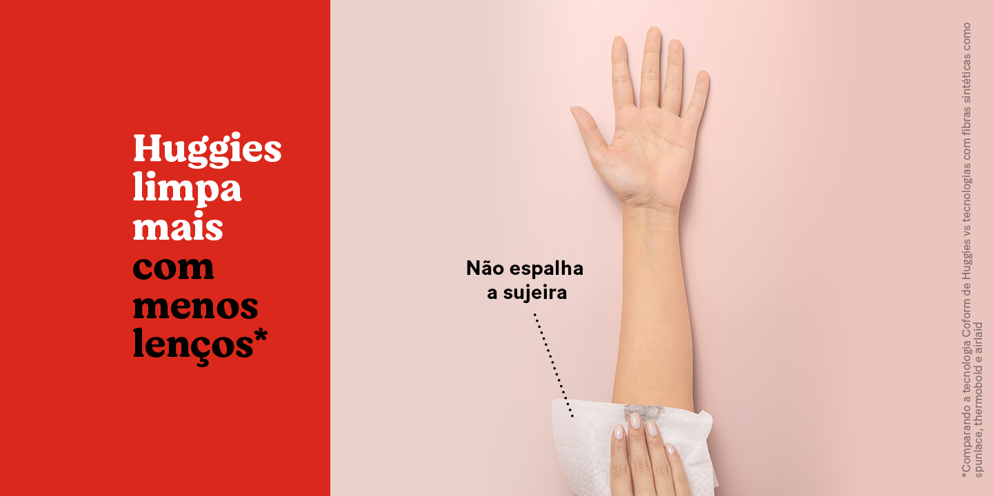 Lenços umedecidos Huggies.