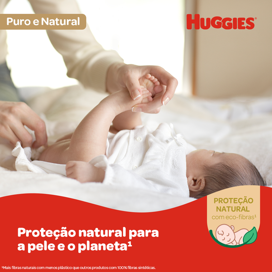 Kit Fralda Huggies Natural Care XG com Lenço Umedecido