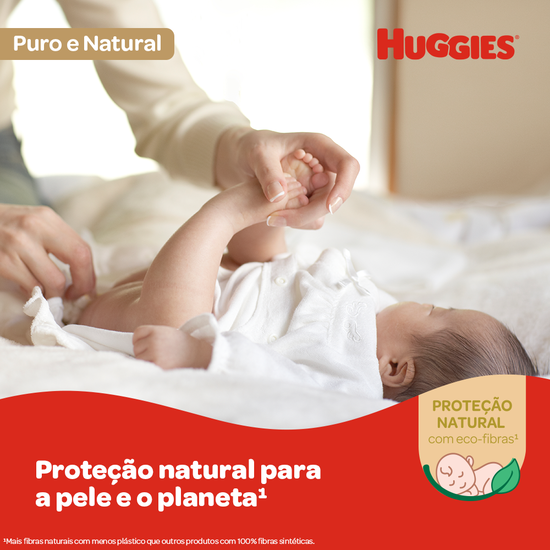 Lenço Umedecido Huggies Puro e Natural - 48 unidades