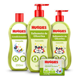 Kit Hora do Banho Huggies Camomila