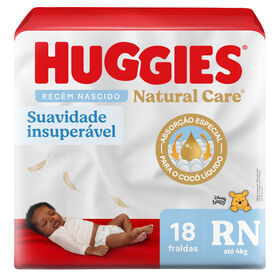 Fralda Huggies Natural Care RN - 18 fraldas