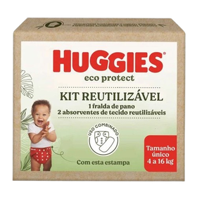 Kit Fralda Reutilizável Huggies Eco Protect - Vermelho