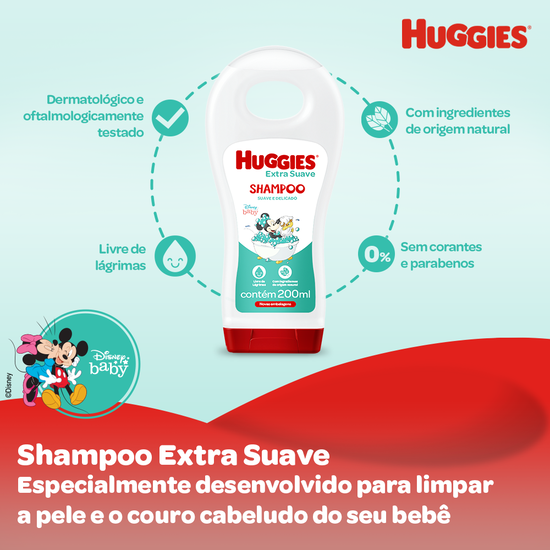 Shampoo Huggies Extra Suave Leve 400ml Pague 350ml