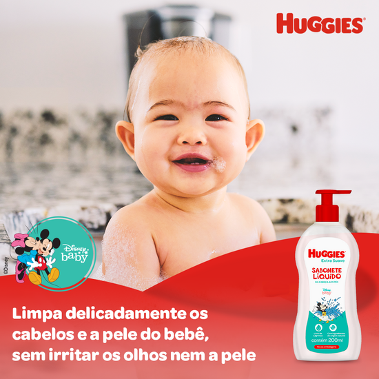 Kit Sabonete Líquido Huggies Extra Suave com 3 Refis