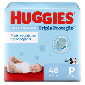 Fralda Huggies Tripla Proteção P - 46 fraldas