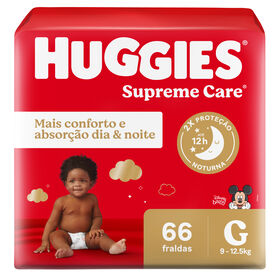 Fralda Huggies Supreme Care G - 66 fraldas