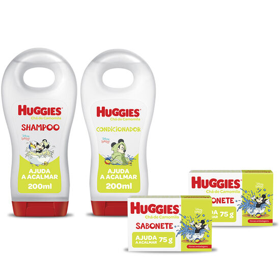 Kit Hora do Banho Huggies Camomila