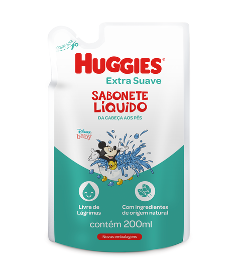 Sabonete Líquido Glicerina Huggies Extra Suave Refil 200 ml