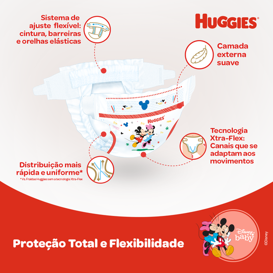 Kit 3 Fraldas Huggies Supreme Care XG - 52 fraldas