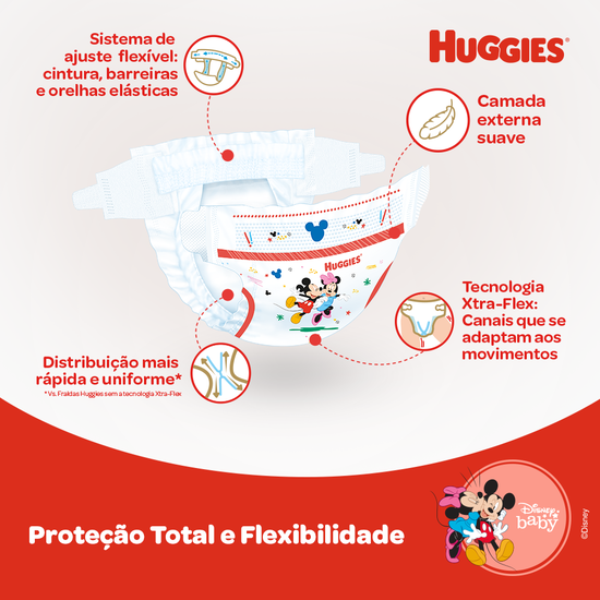 Kit 4 Fraldas Huggies Supreme Care G - 64 fraldas