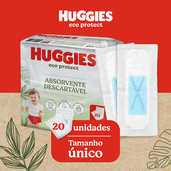 Absorvente Descartável p/ Fralda Huggies Eco Protect - 20 un