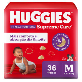 Fralda Huggies Supreme Care Roupinha M - 36 fraldas