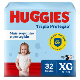 Fralda Huggies Tripla Proteção XG - 32 fraldas