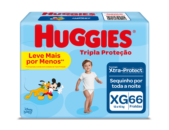 Fralda Huggies Tripla Proteção XG - 66 fraldas