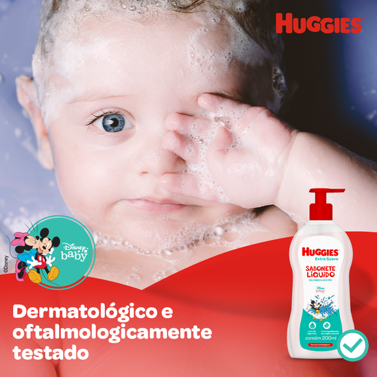 Kit Sabonete Líquido Huggies Extra Suave com 3 Refis