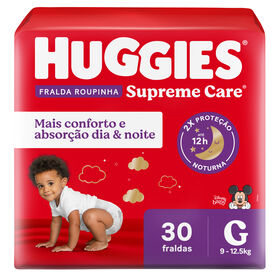 Fralda Huggies Supreme Care Roupinha G - 30 fraldas