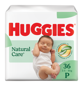 Huggies Fralda Descartável Premium Natural Care P - 36 Un
