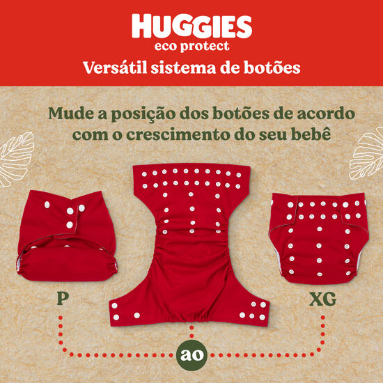 Fralda Reutilizável Huggies Eco Protect Tamanho Único - 4 un