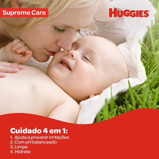 Kit Fralda Huggies Supreme Care G com Lenço Umedecido