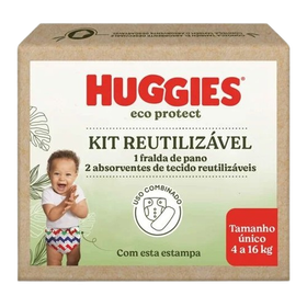 Kit Fralda Reutilizável Huggies Eco Protect - Listrado