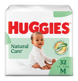 Huggies Fralda Descartável Premium Natural Care M - 32 Un
