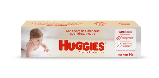 Crema Protectora Huggies Con Aceite De Almendras X 80 Gr