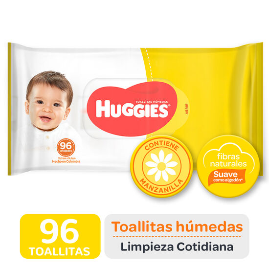 TOALLITAS HUMEDAS HUGGIES LIMPIEZA COTIDIANA x96