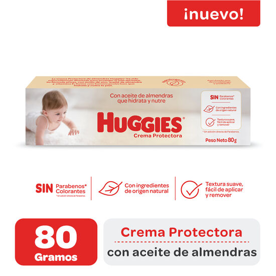 Crema Protectora Huggies Con Aceite De Almendras X 80 Gr
