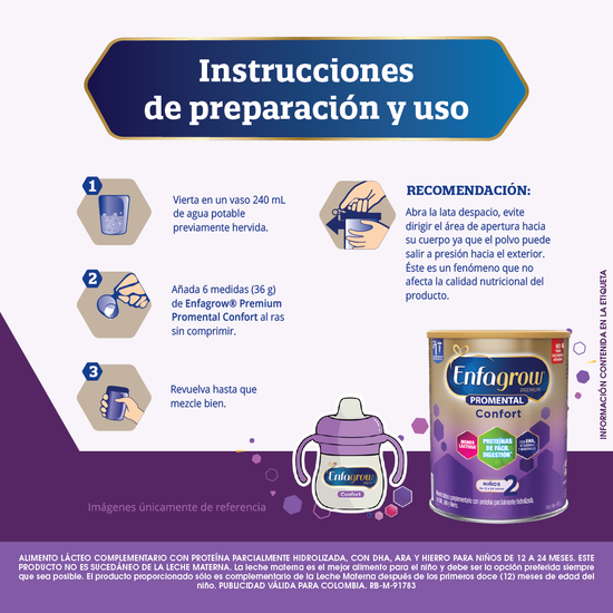 Fórmula Infantil Enfagrow Confort Promental 800g