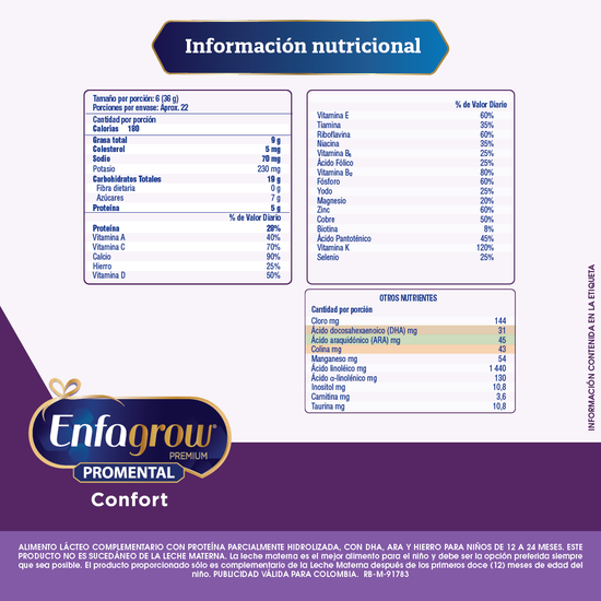 Fórmula Infantil Enfagrow Confort Promental 800g
