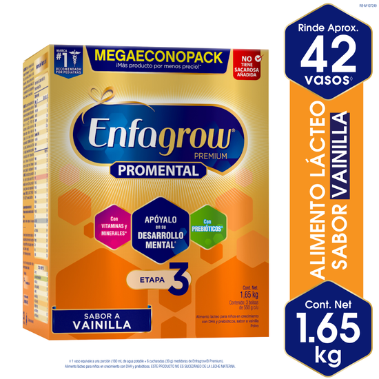 Fórmula Infantil Enfagrow Premium Promental Vainilla Etapa 3, 1650 g