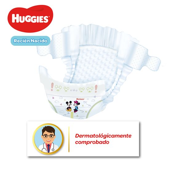 Pañales Huggies Natural Care Recién Nacido (Tallas Prematuro-RN-P)