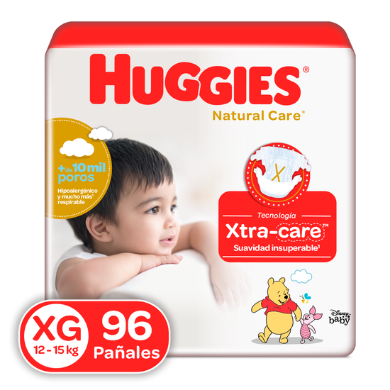 Pañales Huggies Natural Care XG, 100uds