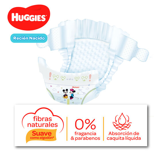 Pañales Huggies Natural Care Recién Nacido (Tallas Prematuro-RN-P)