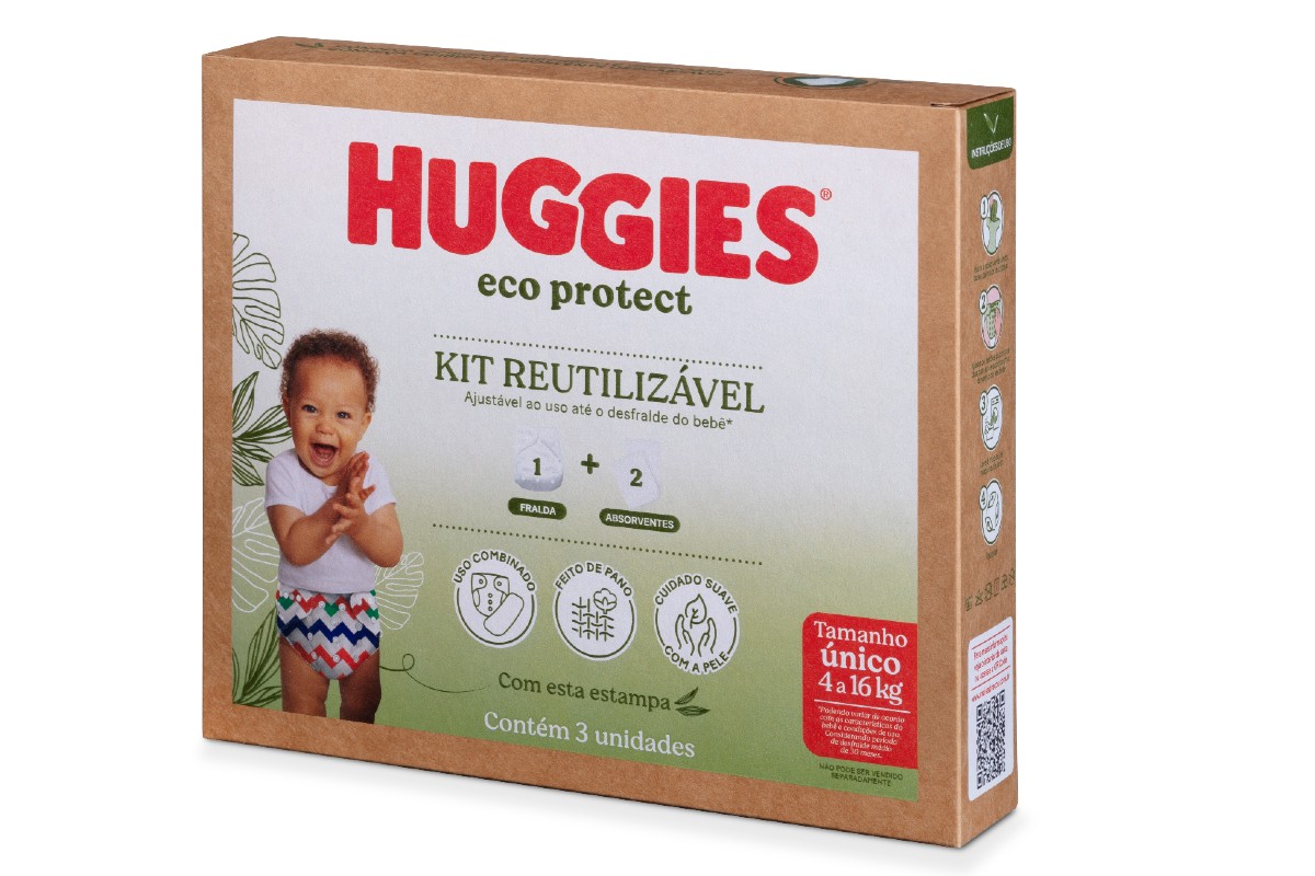 Embalagem da fralda Huggies Eco Protect