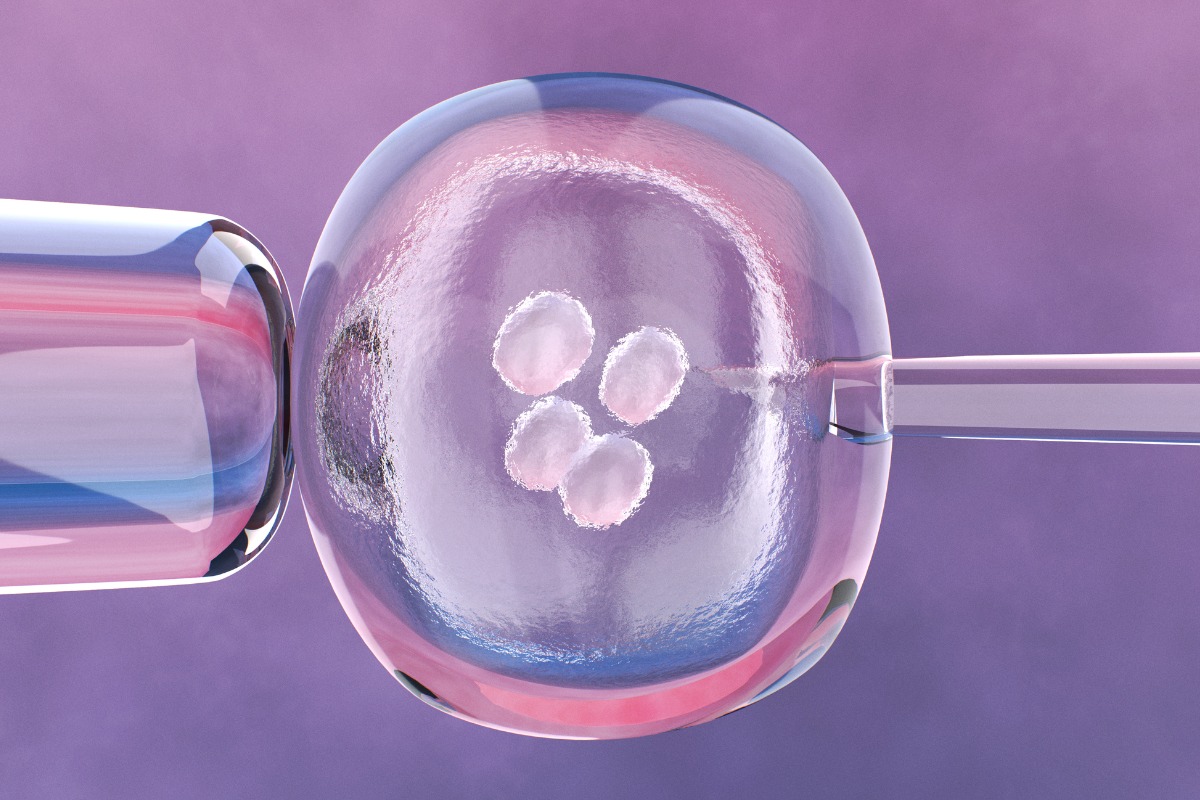 Ilustração de fertilização in vitro